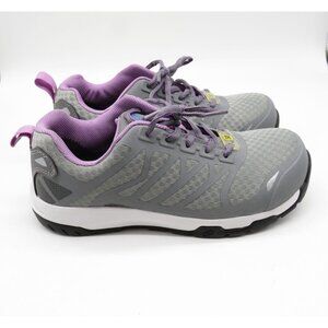 Nautilus Womens Velocity Safety Shoes N2489 Size 8.5 Gray Purple Workwear NWOB
